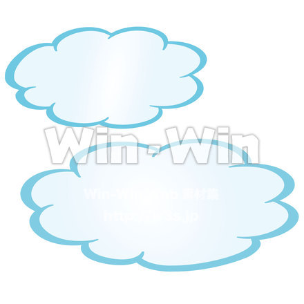 ポップな雲のCG・イラスト素材 W-017475