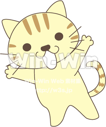 トラ猫のCG・イラスト素材 W-017516