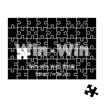 ジグゾーパズルのシルエット素材 W-017675