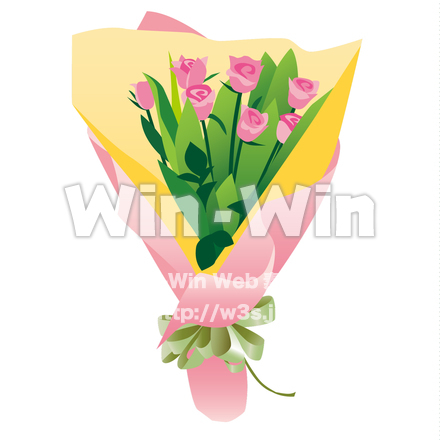 バラの花束のCG・イラスト素材 W-018438