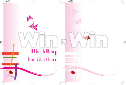結婚式招待状のCG・イラスト素材 W-018800