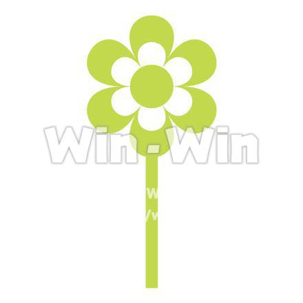 一輪の緑の花のCG・イラスト素材 W-018575