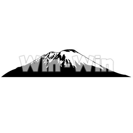 岩手山のシルエット素材 W-023777