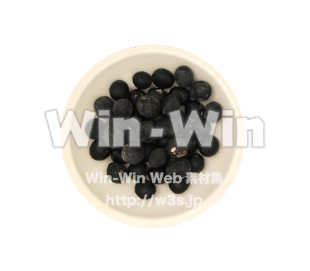 黒大豆丸皿の写真素材 W-022090