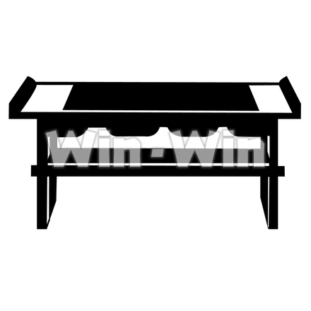 枕机のシルエット素材 W-022126