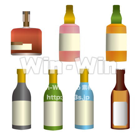 各種お酒のCG・イラスト素材 W-027490