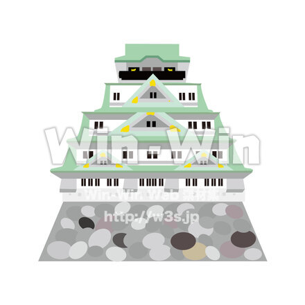 大阪城のCG・イラスト素材 W-027211