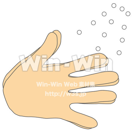 手指消毒のCG・イラスト素材 W-027128