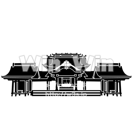 霧島神宮のシルエット素材 W-027635