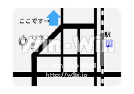 お店の略地図のCG・イラスト素材 W-028890