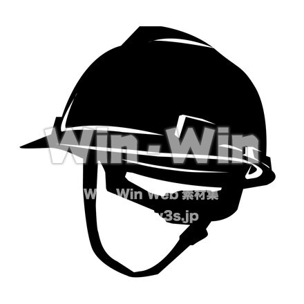 防災ヘルメットのシルエット素材 W-028746