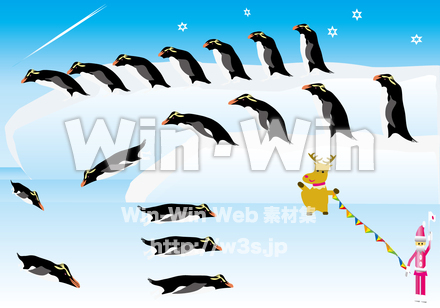 ペンギン運動会のCG・イラスト素材 W-029254