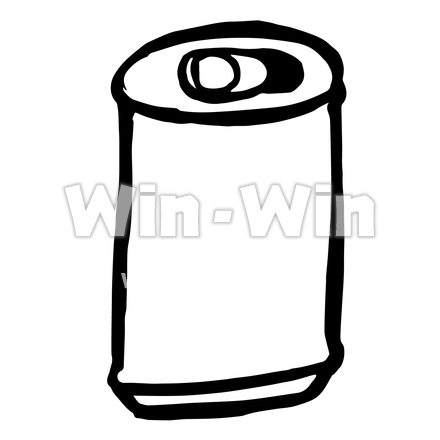 缶のイラストのシルエット素材 W-029468