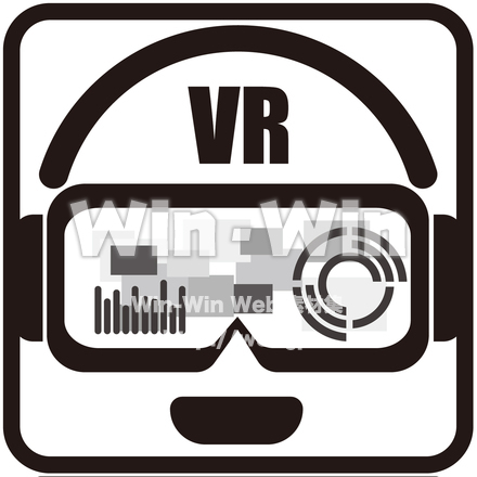バーチャル(VR)のシルエット素材 W-029378