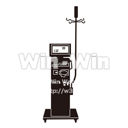 人工透析機のシルエット素材 W-028815