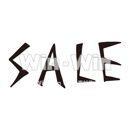 手書き文字（SALE）のシルエット素材 W-029321
