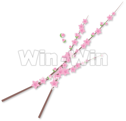桃の花のCG・イラスト素材 W-028425