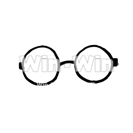 メガネのシルエット素材 W-028806