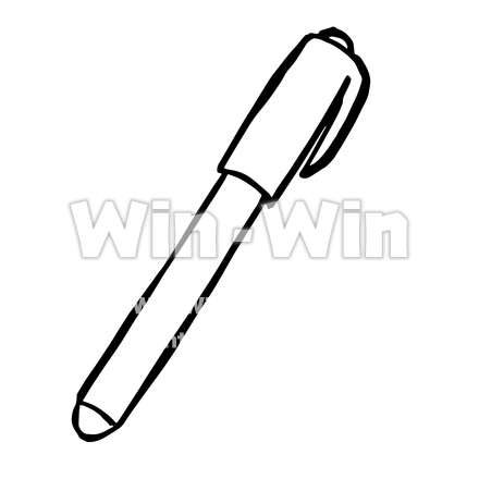 シンプルなペンのイラストのシルエット素材 W-029466