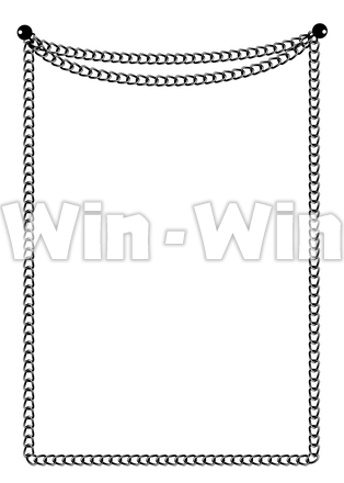 チェーンパターンブラシのCG・イラスト素材 W-030285